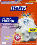 Hefty Ultra Strong 13 Gallon Trash Bags, 80 Bags